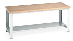 Bott MPX Top Workbench with Half Shelf - 2000Wx900Dx840mmH Benches with Half Depth Shelf 41004019 